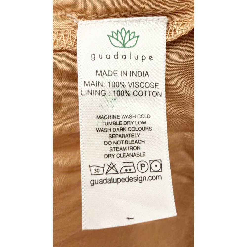 Tuckernuck Guadalupe Women's Sleeveless Cotton Tiered Midi Dress Ruffle Tan S - Picture 8 of 8